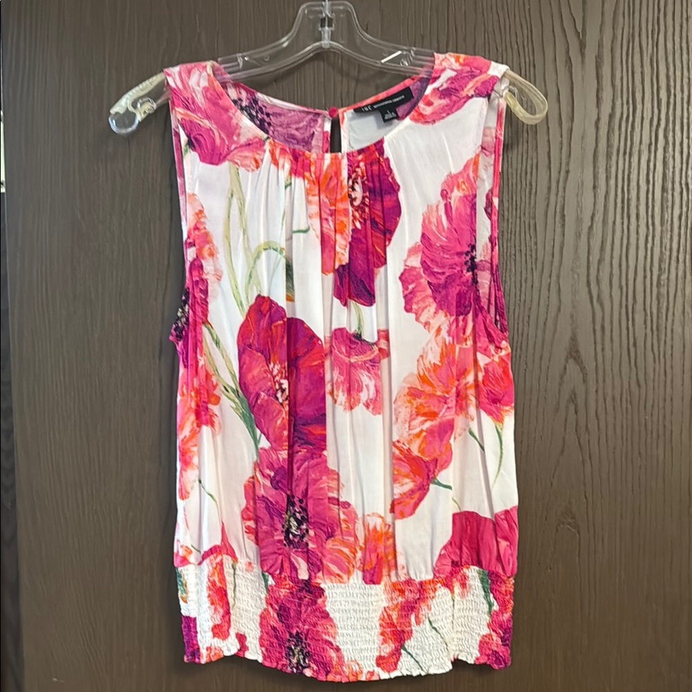 INC International Concepts Pink Pleated Blouse